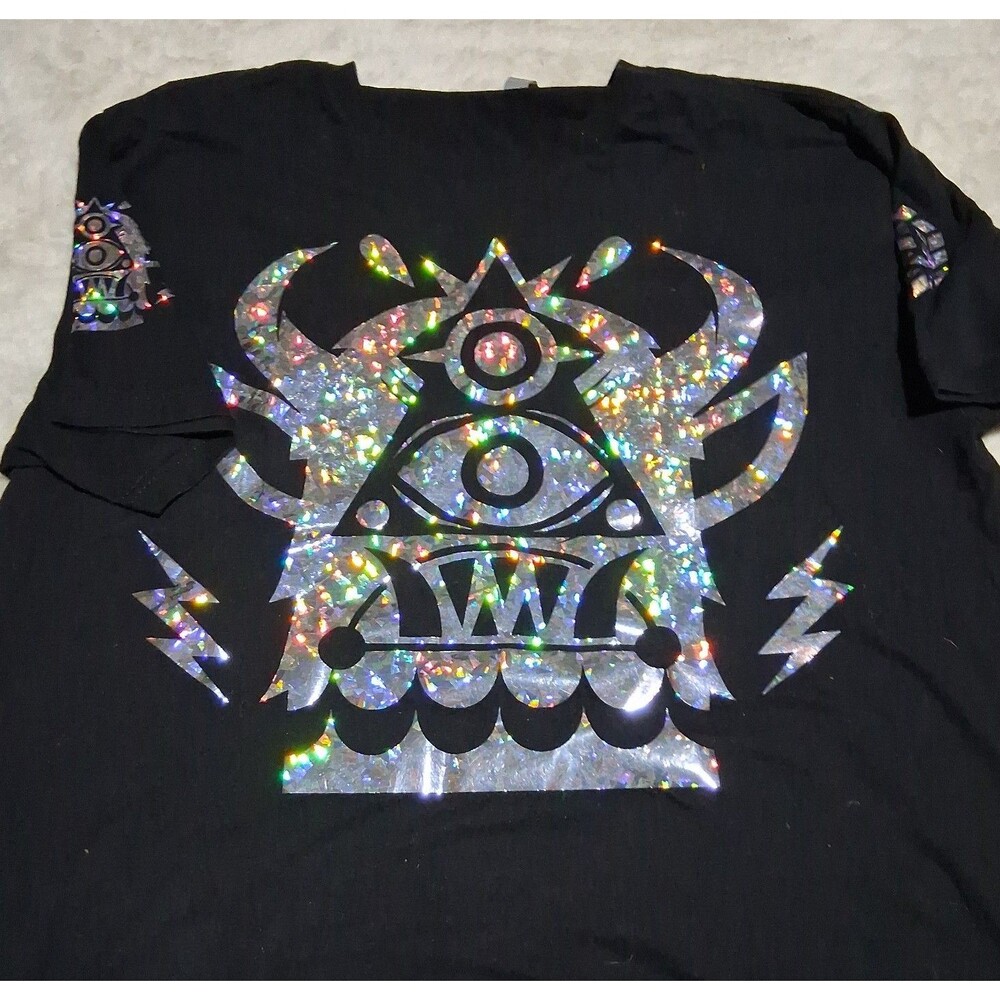 Jentsen Monster Merch Tshirt holographic foil sz Large